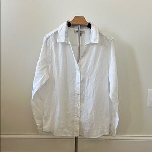Tommy Bahama White 100% Linen Button-Up Shirt